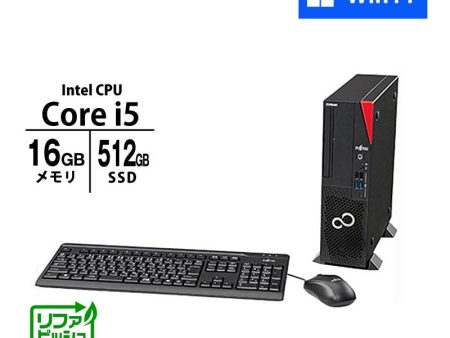 デスクトップPC 富士通 ESPRIMO D6012 N Core i5-12500 メモリ16GB SSD 新品換装 512GB Windows11 リファビッシュ パソコン 2023年 モデル Fashion