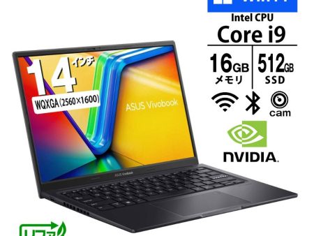 ノートパソコン ASUS 14型 WQXGA Vivobook 14X K3405VC-NZ140W Core i9-13900H メモリ16GB SSD512GB 無線LAN RTX3050 Win11 リファビッシュ Hot on Sale