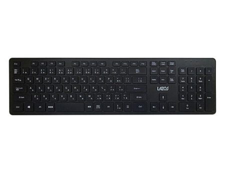 Lazos 2.4GHzワイヤレスキーボード L-WKB2.4 電池残量表示 単四乾電池 x1 日本語108キー  USBワイヤレス接続 Cheap