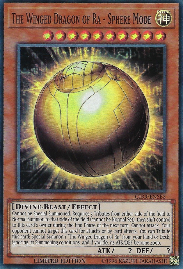 The Winged Dragon of Ra - Sphere Mode [CIBR-ENSE2] Super Rare For Sale